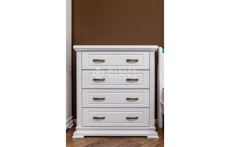 Комод из серии "Флоренция" (белая эмаль)